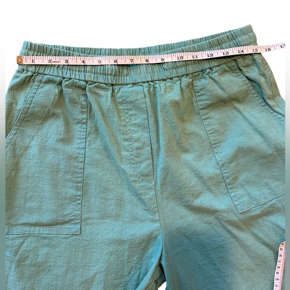 Anthropologie FRNCH Kellyn Woven Wide Leg Pant Turquoise Size Large - Picture 6 of 12